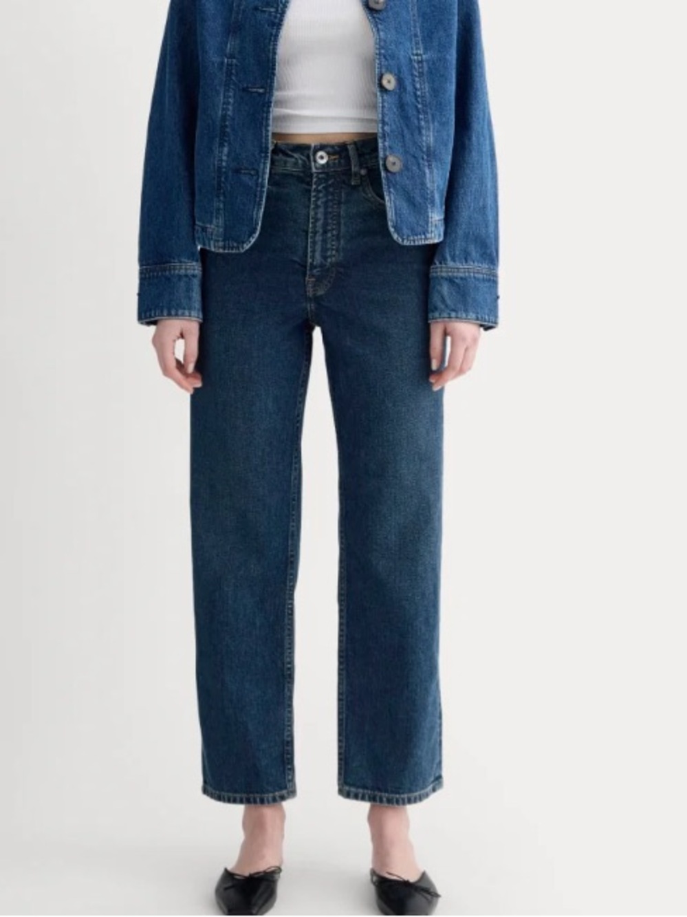 Everlane Dark Blue The Way high rise jeans size 28 Long